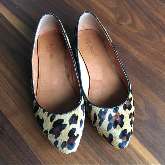 Madewell Shoes - Madewell Leopard Sidewalk Skimmer Pointed Flat